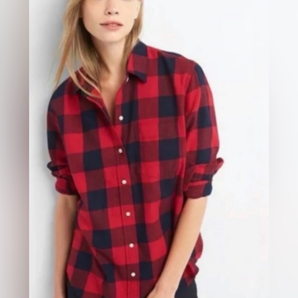 GAP Red and Black Checkered Shirt